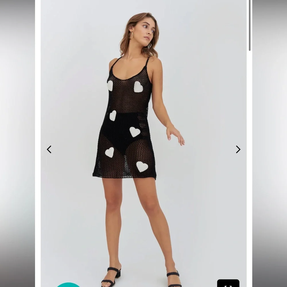 NWT Pitusa black
CROCHET HEARTS MINI - Picture 3 of 10